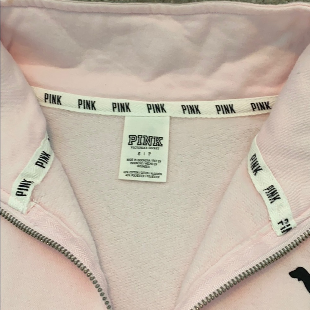 Pink zip up crew neck - Picture 2 of 2
